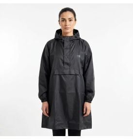 Robust Regnslag & Poncho med ærmer, knapper og lomme – Sort - Regntøj