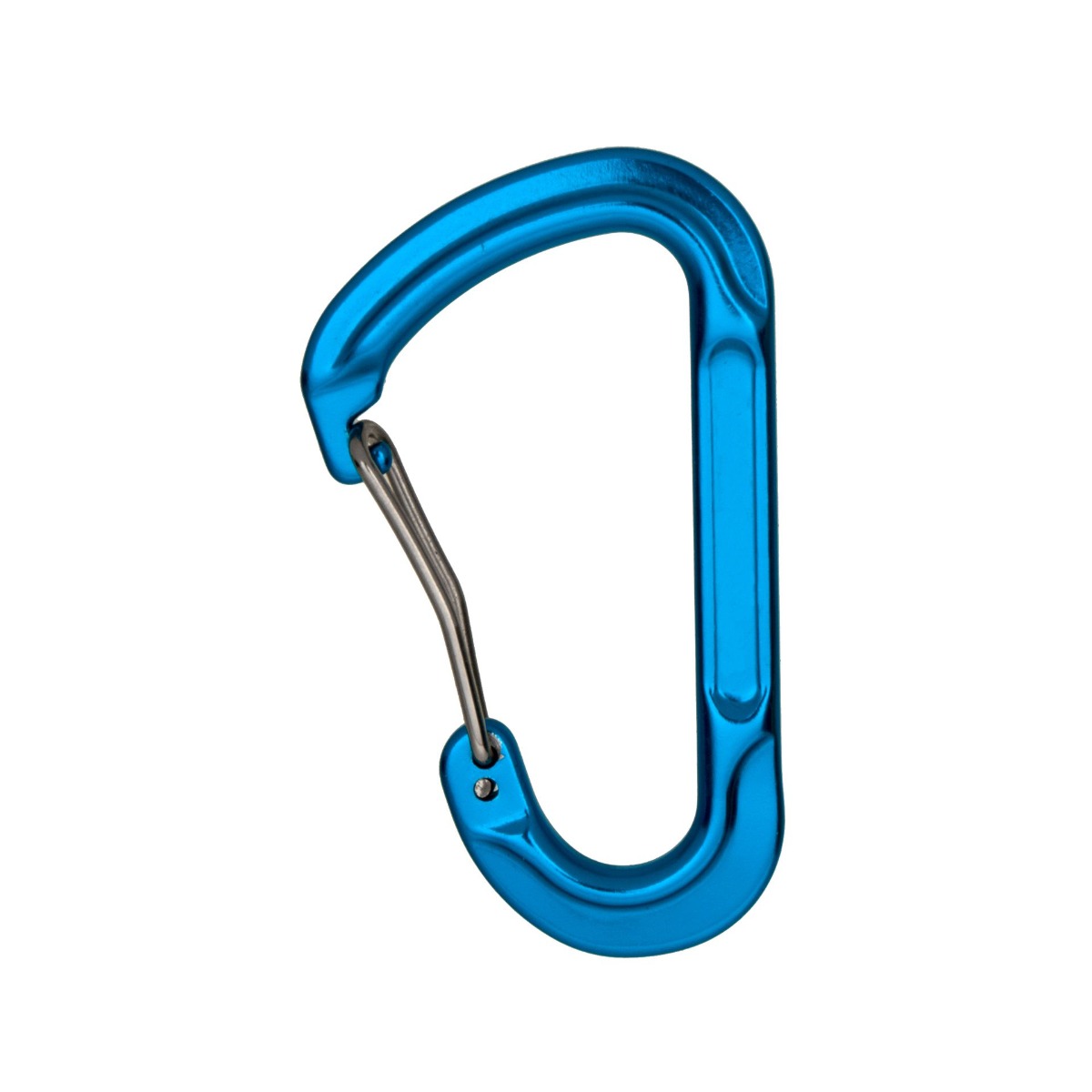 D-Shape Aluminium Karabinhage 76 x 7 mm (Blå)