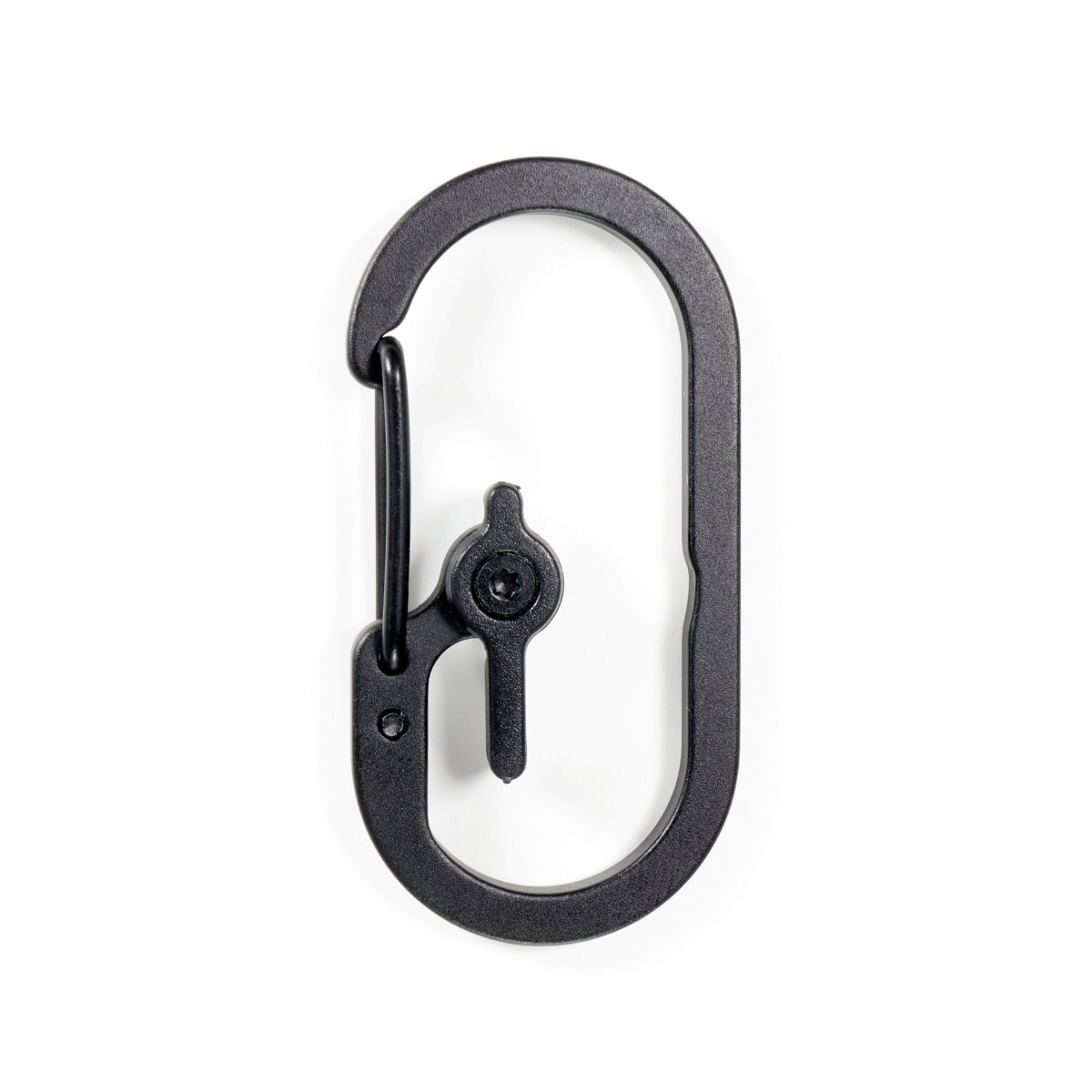 D-Shape Karabinhage med Lås 50 x 3 mm (Mat Sort)