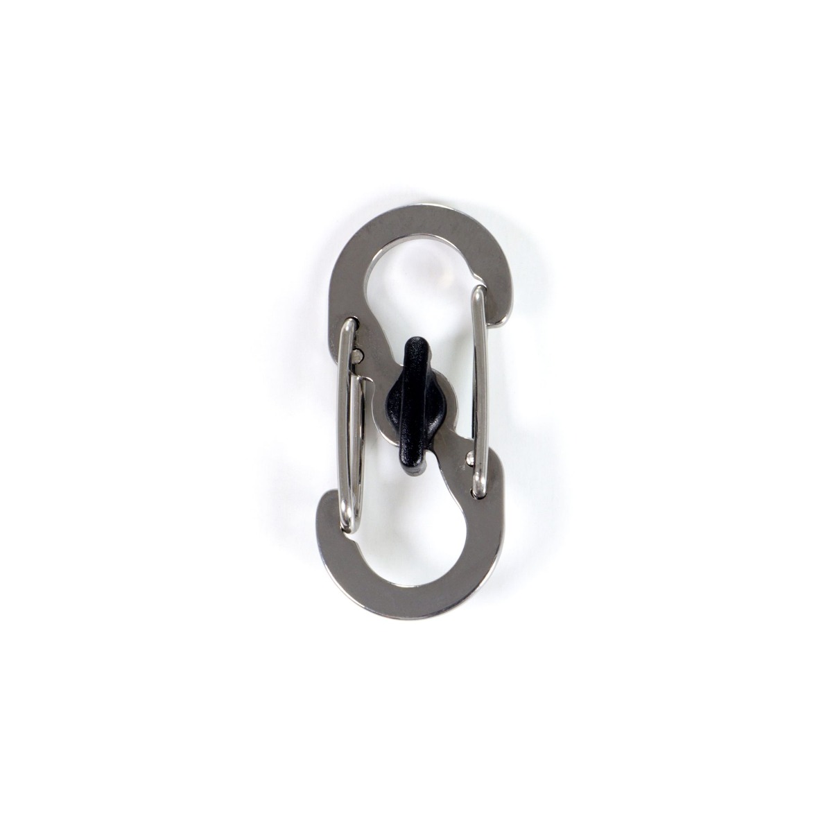 S-Shape Mini Karabinhage med Lås  35 x 7 mm (Sølv)