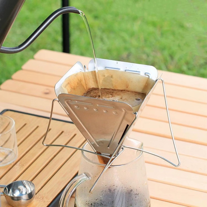 Stabil stål kaffedripper - Foldbar Coffee Dripper