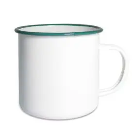 Emalje krus 360 ml.-Hvid - Udekøkken og udstyr