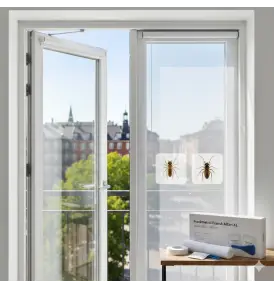 Insektnet til Fransk Altan XL 165 cm Hvid – Slut med samlinger! - Insektbeskyttelse