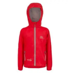 Highlander Stow & Go Kids Regnjakke – Børne Regnjakke Signal Rød - Børn på tur – Ved vand & i skov