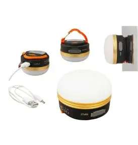 Kompakt LED Campinglampe – 300 Lumen (Med Magnet & Powerbank) - Lygter og lanterner