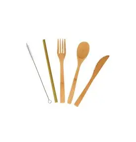 Komplet Bambus Bestiksæt i Outdoor kvalitet - Udekøkken og udstyr