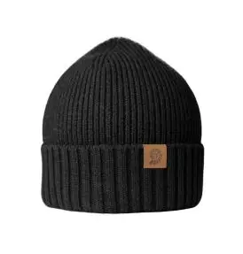 Kraftig og varm hue i 100% ren merinould (71g) – Klassisk Sort - OUTLET Påklædning outdoor