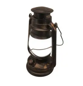 LED Retro Lanterne 28 cm. Flagermuslygte Messing look - Lygter og lanterner