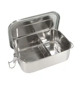 Outdoors madkasse rustfri stål Lunch Box Deluxe 0,8 ltr. - Børn på tur – Ved vand & i skov