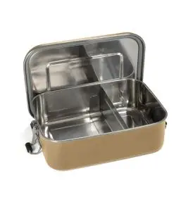 Outdoors Lunch Box Deluxe 0,8 L madkasse i stål – Sand - Madkasser og madopbevaring