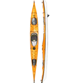 Prijon Neptun Prilite havkajak med finne Metallic Orange 2026 - Thermoform Letvægts Kajak