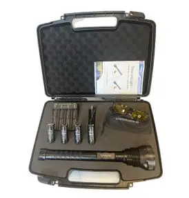 Rhino PRO 225W Sæt – Kraftig 395 nm UV- og Ravlygte (Inkl. Batterier) - Ravlygter & UV-udstyr