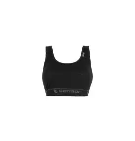 Sensor Merino Active Sports-BH til Damer – Sort (Uld Sports-BH) - Uldundertøj & Baselayer