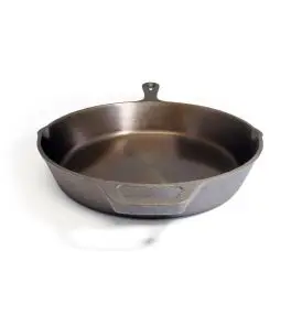 Støbejerns pande, Poleret 31 cm. - Tilbehør til Bål og Grill