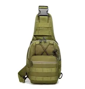 Taktisk EDC & Skuldertaske (Army Green) – Let og vandtæt 20x30cm - Fiskekasser, bokse og tasker