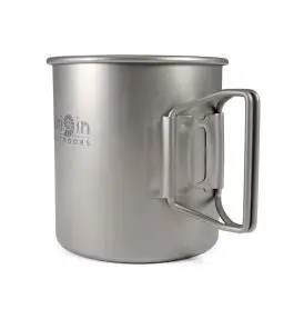 Ultra-Light Titanium Kogekrus med Foldbare Håndtag (450 ml) – Kun 54g - Titanium Outdoor & Hverdag